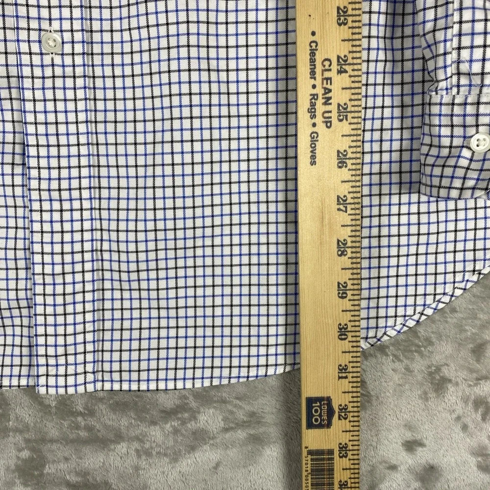 Ralph Lauren Men's XL Classic Fit Blue Black Check Plaid Button Down Pony